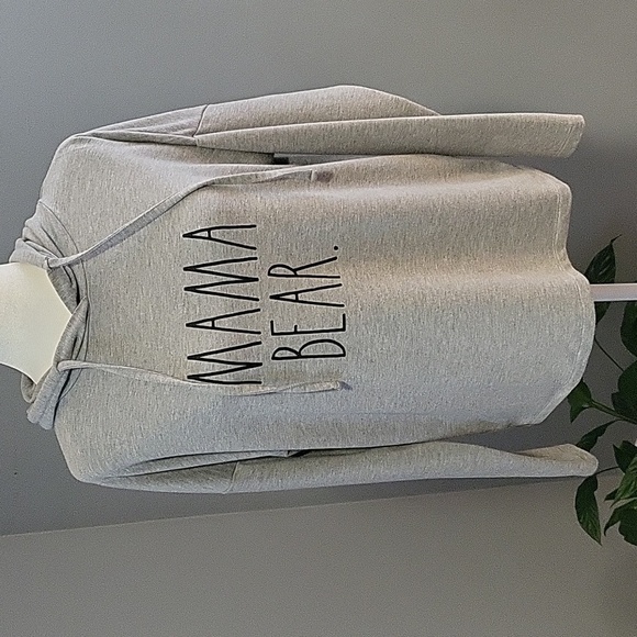Rae Dunn Gray Mama Bear Pullover Hoodie - Size XS - Picture 1 of 5